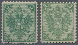 Bosnien Und Herzegowina: 1879/1899, Definitives "Double Eagle", 3kr. Green, Specialised Assortment O - Bosnia Erzegovina