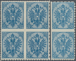 Bosnien Und Herzegowina: 1900, Definitives "Double Eagle", 25h. Blue, Specialised Assortment Of 23 S - Bosnien-Herzegowina