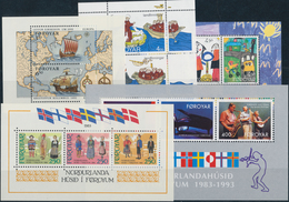 Dänemark - Färöer: 1983/1996, Small Lot Of Souvenir Sheets In Following Amounts: Bl.1(500); Bl.5(500 - Islas Faeroes