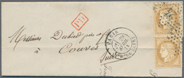 Frankreich: Starting About 1850 Holding Of Ca. 470 Covers, Cards, Folded Letters And Postal Statione - Sammlungen