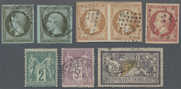 Frankreich: 1851-1940's Ca.: Assortment Of About 140 Stamps, Used, Few Mint, Mostly From The 19th Ce - Sammlungen