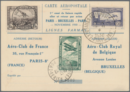 Frankreich: 1909/1957, Lot Of 28 Covers/cards Showing A Good Range Of Better And Interesting Items, - Verzamelingen