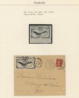 Frankreich: 1912/1924, FLUGPOST FRANKREICH, Tolle Spezialsammlung Auf Blättern Im Klemmbinder, Ab 19 - Sammlungen