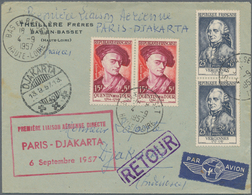 Frankreich: 1930/1977, Airmails, Group Of 18 Airmail Covers With Many Attractive Pieces, First And S - Sammlungen