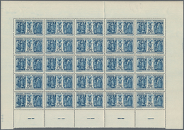 Frankreich: 1931, Colonial Exhibition, 1.50fr. Blue, Lot Of 50 Stamps (two Panes Of 25), Mint Never - Sammlungen