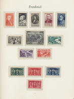 Frankreich: 1945/1980, Collection In 3 Borekalbums, Mint Never Hinged Collected And Until 1975 Appar - Collezioni