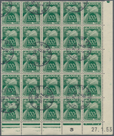 Frankreich - Portomarken: 1953, Postage Due 100fr. Green 'wheat' Lot Of About 400 Stamps In Larger B - 1960-.... Oblitérés
