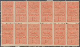 Frankreich - Postpaketmarken: 1922, Colis Postal (Valeur Declares Jusqu’a 500F‘) 15c. Red In An Unus - Other & Unclassified