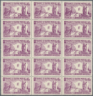 Frankreich - Befreiungskomitee Algier: 1943, Refugee Relief, 100 Complete Sets Within Multiples, Min - Other & Unclassified