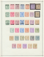 Gibraltar: 1886/1898, Splendid Mint Collection Of The QV Issues, Comprising 1886 Overprints ½d. To 1 - Gibilterra