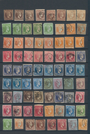 Griechenland: 1865/1880 (ca.), Large Hemes Heads, Used Assortment Of 72 Stamps, Showing Nice Diversi - Used Stamps