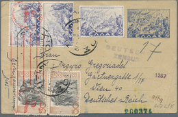 Griechenland: 1890/1985 Holding Of Ca. 220 Covers, Cards, Postcards And Postal Stationeries (incl. U - Oblitérés