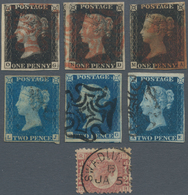 Großbritannien: 1840-1870, Collection Of 56 Early Queen Victoria Stamps, All Used Singles, With Thre - Sonstige & Ohne Zuordnung