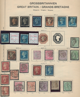 Großbritannien: 1840-1980. Well Filled Collection In Schaubek Preprinted Album, Easrly Used Mainly U - Altri & Non Classificati