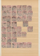 Großbritannien: 1880/1884, PLATE RECONSTRUCTIONS, 1d. Venetian Red (SG 166) 190 Used Stamps And 21/2 - Altri & Non Classificati