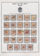 Italien - Altitalienische Staaten: Neapel: 1858/1860, Used Collection Of 36 Stamps On Written Up Alb - Neapel