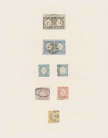 Italien: 1861, Issue For The Neapolitan Province, Petty Used Collection Of Nine Stamps (incl. Two Ho - Colecciones