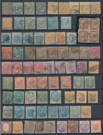 Italien: 1862/1883,  Lot Of Issues 1862/77 Ex 1 C. - 2 Lire Including Some Interesting Postmarks, Di - Sammlungen