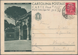 Italien: 1865/2002 Holding Of Ca. 540 Letters, Cards, Postal Stationeries (postal Stationery Postcar - Collections