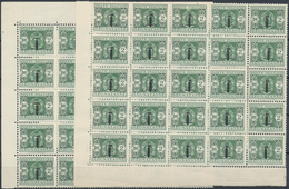 Italien: 1944, Republika Sociale "G.N.R." Issue 2 Lire Deep Green 84 Stamps Mint Never Hinged Large - Lotti E Collezioni