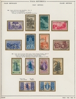 Italien: 1945/1984, Comprehensive Collection In A Binder, At Beginning In Used Condition, From Apprx - Colecciones