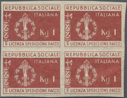 Italien - Portofreiheitsmarken: 1944. RSI - Postage Free Parcel Stamps For Soldiers. 120 Mint Copies - Franquicia