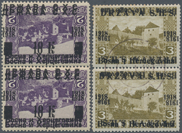 Jugoslawien: 1918/1919, Overprints On Bosnia, Specialised Assortment Of Apprx. 55 Stamps Showing Mai - Lettres & Documents