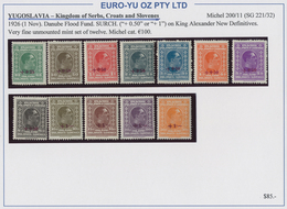 Jugoslawien: 1921/1943, Mainly U/m Assortment On Retail Cards, Comprising Definitive Sets, Commemora - Lettres & Documents