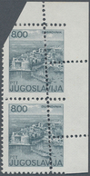 Jugoslawien: 1966/1981, U/m Assortment Of Apprx. 40 Stamps Showing Varieties Like Imperf, Partly Imp - Storia Postale