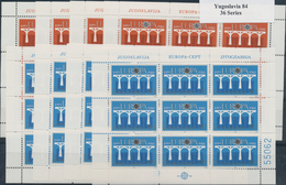 Jugoslawien: 1984, Europa (25 Years Of CEPT), 360 Sets Of Minature Sheets With 9 Stamps Each (= 3240 - Lettres & Documents