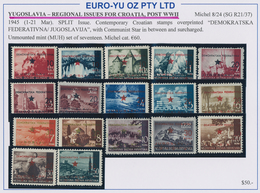 Jugoslawien - Volksrepubliken 1945: Kroatien: 1945, Issues For Croatia, Bosnia, Venezia, U/m Assortm - Croacia