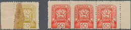 Karpaten-Ukraine: 1945, Definitives "Soviet Star", U/m Assortment Of Apprx. 83 Stamps (incl. Blocks - Oekraïne