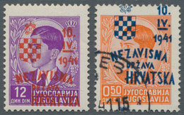 Kroatien: 1941, Overprints, Specialised Assortment Of Apprx. 113 Stamps Presented On Retail Cards, S - Kroatië