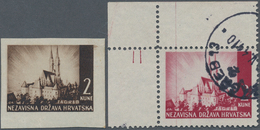 Kroatien: 1941/1942, Definitives "Pictorials", 2k. Brownish Carmine "Zagreb Cathredal", Specialised - Croatie
