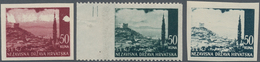 Kroatien: 1941/1942, Definitives "Pictorials", 50k. Blackish Green "Senj", Specialised Assortment Of - Kroatien