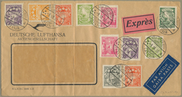 Lettland: 1937/1940, Lot Of 20 Airmail Covers/cards Mainly To Europe Resp. One To Rhodesia, In Addit - Lettonie