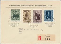 Liechtenstein: 1904/1965, Vielseitige Partie Von Ca. 110 Briefen/Karten/Ganzsachen, Dabei 20 Ganzsac - Lotti/Collezioni