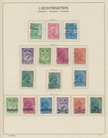Liechtenstein: 1912/1999, Saubere Gestempelte Sammlung Im Schaubek-Vordruckalbum, In Den Hauptnummer - Verzamelingen