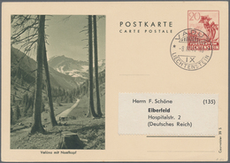 Liechtenstein - Ganzsachen: 1918/1959, Sammlung Mit Ca. 140 Meist Gestempelten Ganzsachen In Meist S - Entiers Postaux