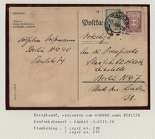 Litauen: 1830/1947, Postal History Of Lithuania, Sophisticated Collection Of Apprx. 115 Covers/cards - Lituania