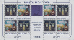 Moldawien: 1993, Europa-CEPT ‚Modern Art‘ (paintings From Grecu And Vieru) In A Lot With 40 Complete - Moldavië