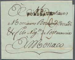 Monaco - Vorphilatelie: 1791/1810, INCOMING MAIL, 22 Folded Letters From Mostly Different French Cit - ...-1885 Precursori
