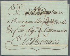 Monaco - Vorphilatelie: 1791/1810, INCOMING MAIL, 22 Folded Letters From Mostly Different French Cit - ...-1885 Precursores