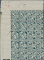 Monaco: 1921, Definitives "Albert I.", 5fr. Greyish Green, Lot Of 214 Stamps Mint Never Hinged, Main - Gebraucht