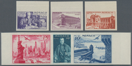 Monaco: 1947, International Stamp Exhibition New York And 100 Years Of US Stamps Complete Set Of Six - Gebraucht