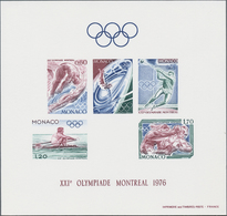 Monaco: 1976, Olympic Games Montreal, Epreuve De Luxe, Lot Of 24 Pieces. Maury 1095A Epreuve De Luxe - Usados