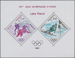 Monaco: 1980, Winter Olympics Lake Placid In A Lot With 40 Special Miniature Sheets, Mint Never Hing - Gebruikt