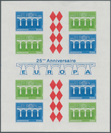 Monaco: 1984, Europa-Cept, Souvenir Sheet IMPERFORATE, 100 Pieces Unmounted Mint. Maury 1453A Nd (10 - Gebruikt