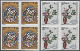 Monaco: 1986, International Competition For Flower-making In Monte Carlo Set Of Two 2.20fr. ‚Bunch O - Usados