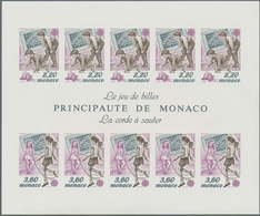 Monaco: 1989, Cept Souvenir Sheet IMPERFORATE, Lot Of 47 Pieces Mint Never Hinged. Maury 1721A Nd (4 - Oblitérés
